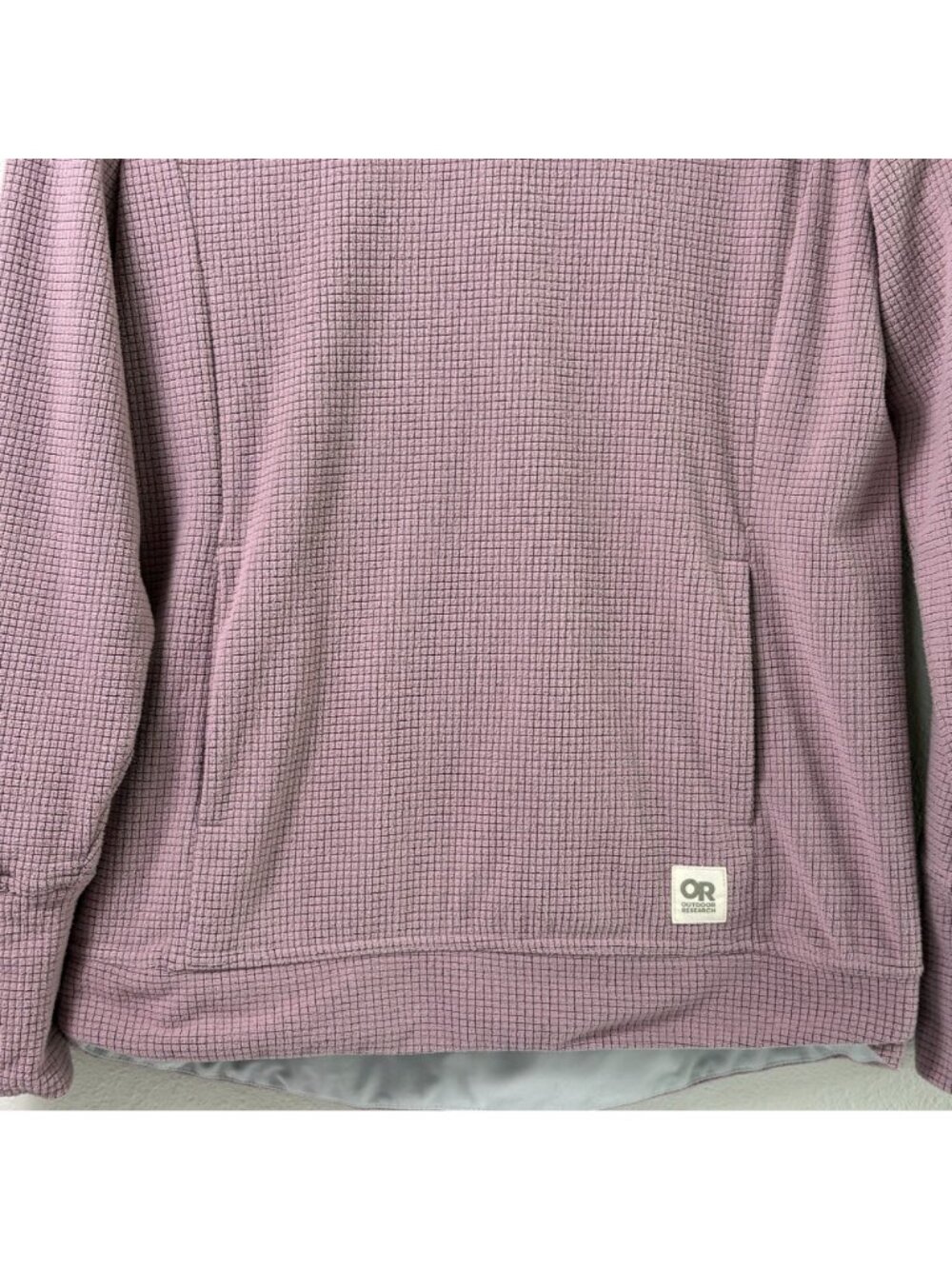 Outdoor Research Trail Mix Cowl Pullover Womens M Pink Waffle Fleece Hiking - Picture 9 of 11